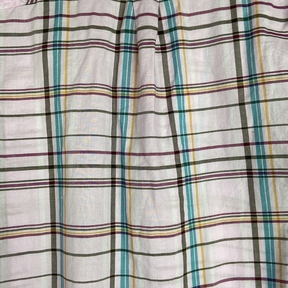 Talbots Cotton Plaid Pink and Blue Lightweight Buttoned Long Sleeve Top - Picture 10 of 15